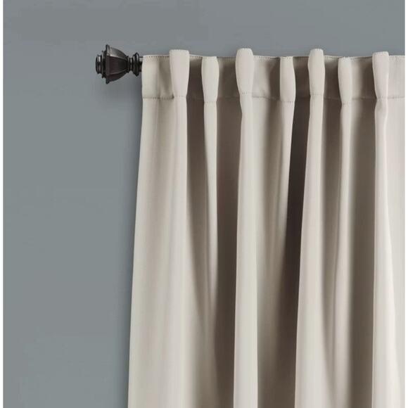 Decor Natural Blackout Curtains 52 x 84 Insulated, Back Tabs, 2 Panels Wheat Tan - Picture 2 of 8
